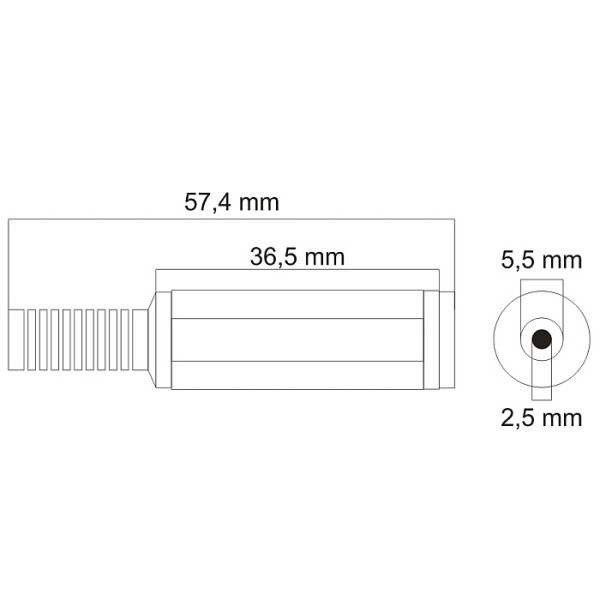 Mufa CC cu protector5.5/2.5 ǀ 05154 - imagine 3