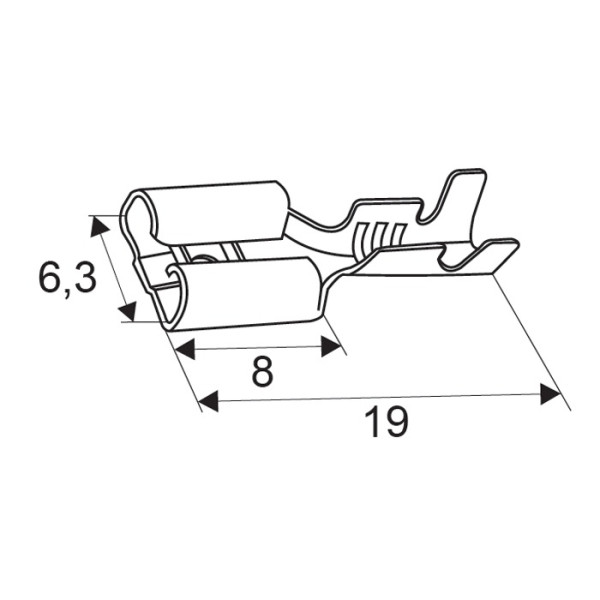 Papuc cuprat 6,3 mm ǀ 05314 - imagine 2