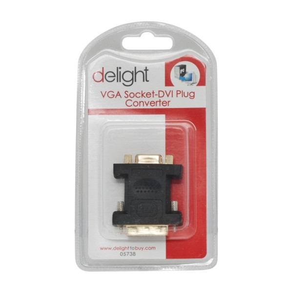 Adaptoare VGA / DVIsoclu VGA–fisa DVIplacat cu aur ǀ 05738 - imagine 3