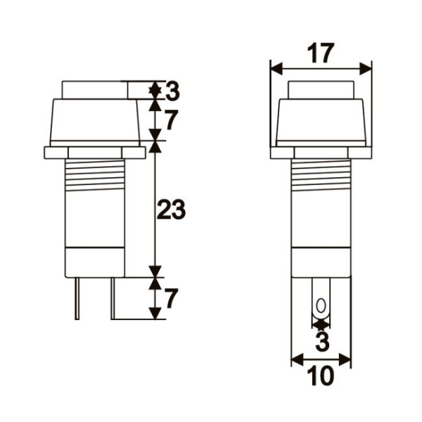 Buton1 circuit3A-250VOFF(-ON)rosu ǀ 09024PI - imagine 2