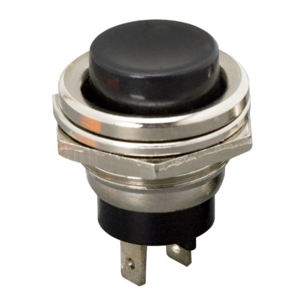 Buton 1 circuit 2A-250V OFF-(ON), negru ǀ 09065FK