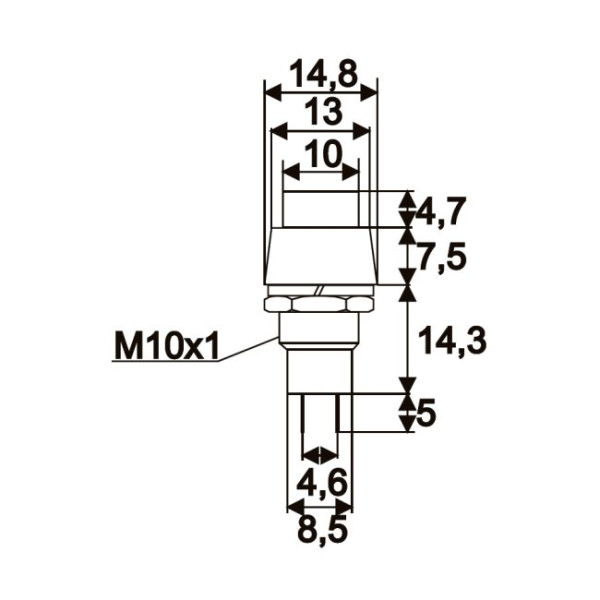 Intrerupator cu apasare, 1 circuit, 2A-250V OFF-ON, negru ǀ 09068FK - imagine 2