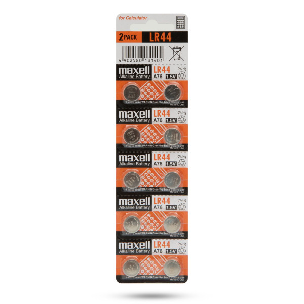 Maxell - Baterie tip buton LR44 Alkaline • 1,5V ǀ 18750