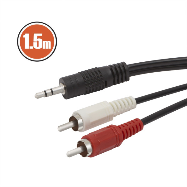 Cablu RCA / JACKfisa 2 x RCA-fisa 3,5 st JACK1,5 m ǀ 20122