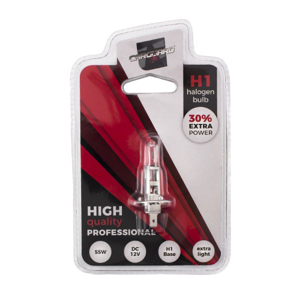 Bec halogen H1, 55W, +30% intensitate - CARGUARD ǀ BHA001