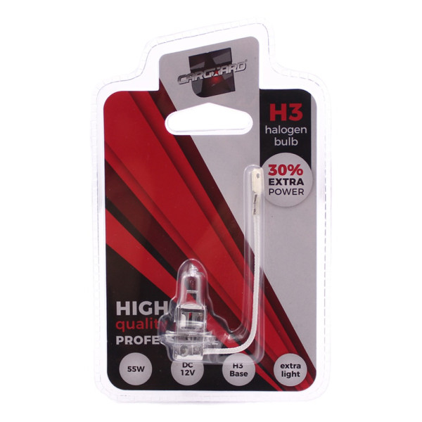 Bec halogen H3 55W, +30% intensitate - CARGUARD ǀ BHA002