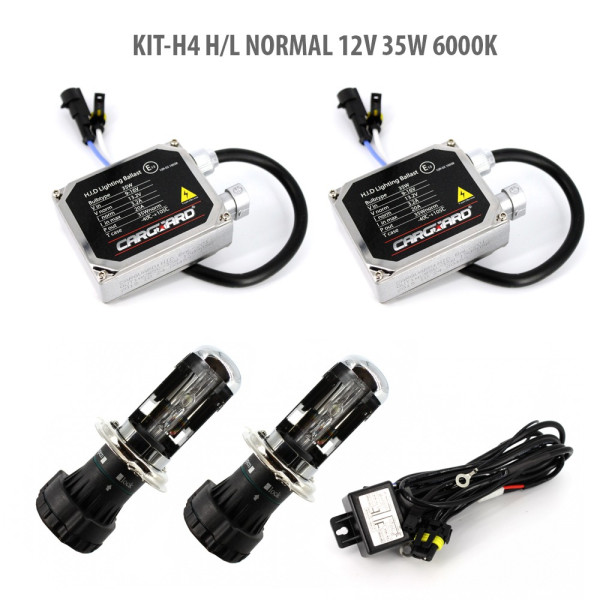 H4 H/L NORMAL 12V 35W 6000K ǀ H4-KIT-N-6