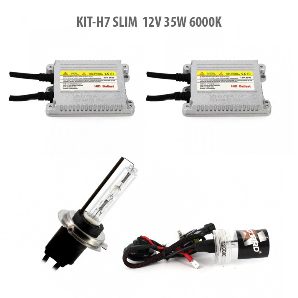 H7 SLIM 12V 35W 6000K ǀ H7-KIT-S-6