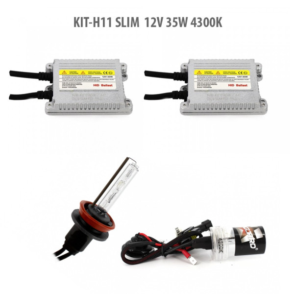 H11 SLIM 12V 35W 4300K ǀ H11-KIT-S-4,3