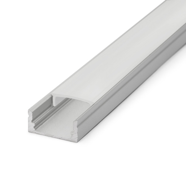 Profil U din aluminiu pt. benzi LED 1000x17x8mm ǀ 41010A1 - imagine 4