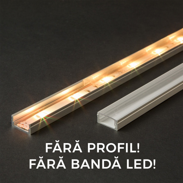 Ecran transparent pt. profil aluminiu LED - 1000 mm ǀ 41010T1