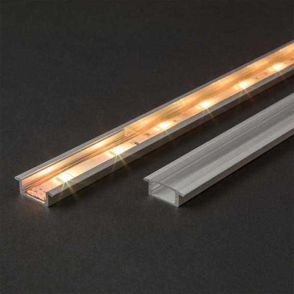 Profil din aluminiu pt. benzi LED 1000x23x8mm ǀ 41011A1 - imagine 2