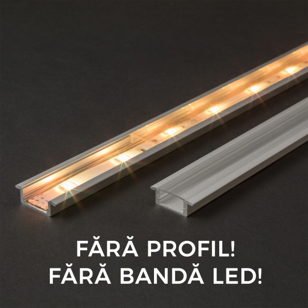 Ecran transparent pt. profil aluminiu LED - 1000 mm ǀ 41011T1