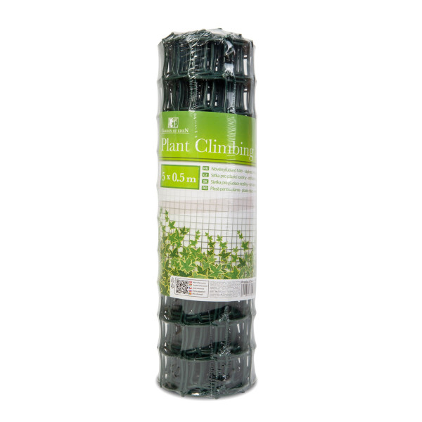 Plasa de catarare a plantelor - 5m x 50 cm - poate fi taiata - plastic - verde inchis ǀ 11467 - imagine 2