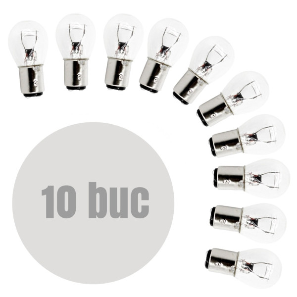 Bec auto P21/5W- BAY15d 12V 21/5W - set de 10 - CARGUARD ǀ BAA024