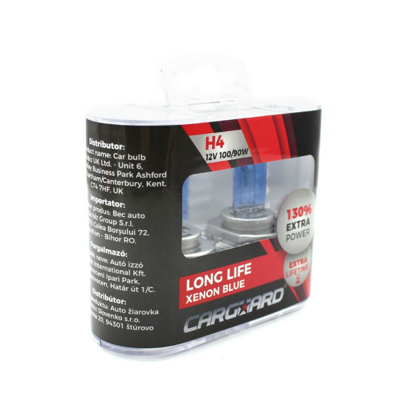 Set de 2 becuri Halogen H4, 100W +130% Intensitate - LONG LIFE - CARGUARD ǀ BHA033 - imagine 3