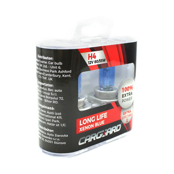 Set de 2 becuri Halogen H4 + 100% Intensitate - LONG LIFE - CARGUARD ǀ BHA023 - imagine 4