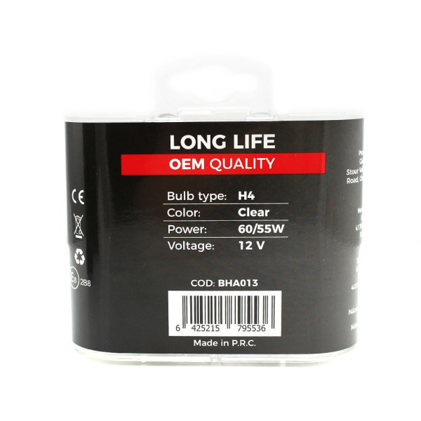 Set de 2 becuri Halogen H4, 55W, +50% Intensitate - LONG LIFE - CARGUARD ǀ BHA013 - imagine 5