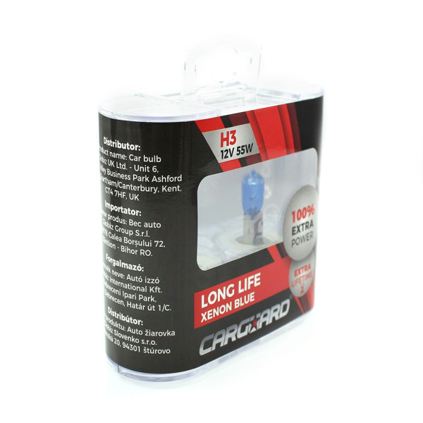 Set de 2 becuri Halogen H3 +100% Intensitate - LONG LIFE - CARGUARD ǀ BHA022 - imagine 5