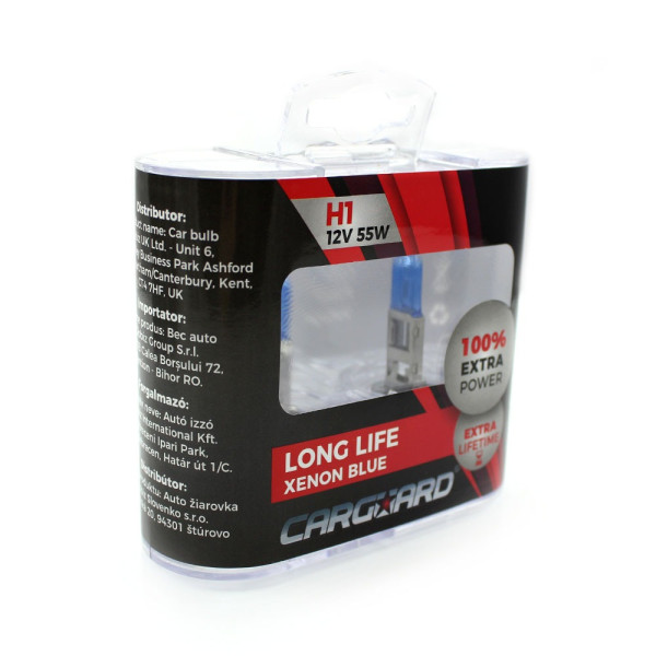 Set de 2 becuri Halogen H1 +100% Intensitate - LONG LIFE - CARGUARD ǀ BHA021 - imagine 4