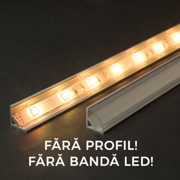 Ecran transparent pt. profil aluminiu LED - 1000 mm ǀ 41012T1