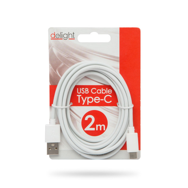 Cablu de date - USB Tip-C - alb - 2m ǀ 55550WH-2 - imagine 2