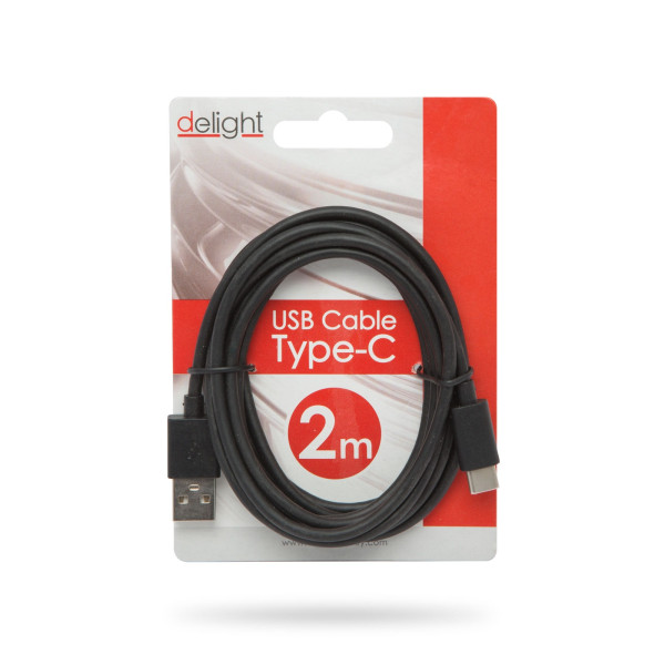 Cablu de date - USB Tip-C - negru - 2m ǀ 55550BK-2 - imagine 2