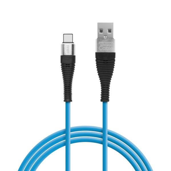 Delight - Cablu de date - USB Type C - invelis siliconic, 4 culori, 1 m ǀ 55436 - imagine 3