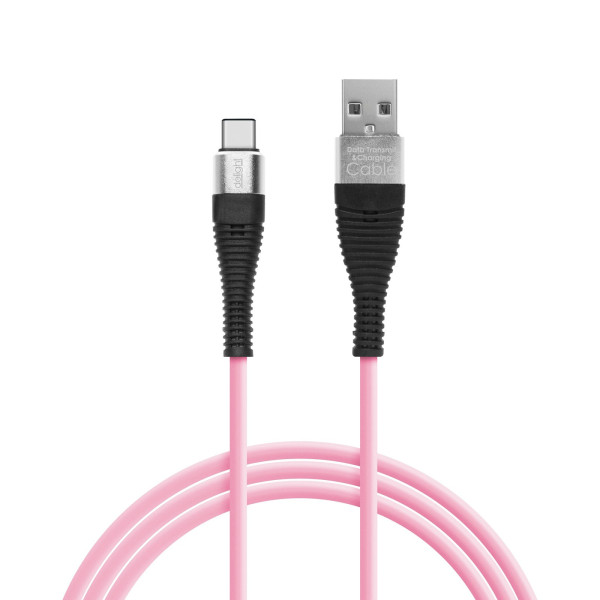 Delight - Cablu de date - USB Type C - invelis siliconic, 4 culori, 1 m ǀ 55436 - imagine 5