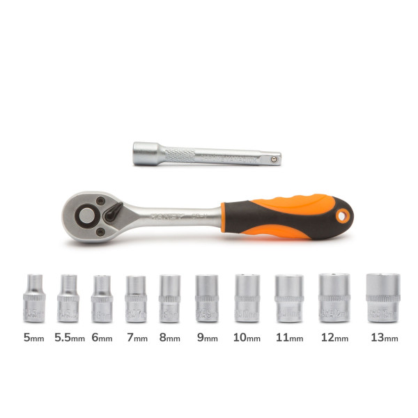 Set chei tubulare - 12 buc. - 1/4" - 5 - 13 mm ǀ 10857A - imagine 4