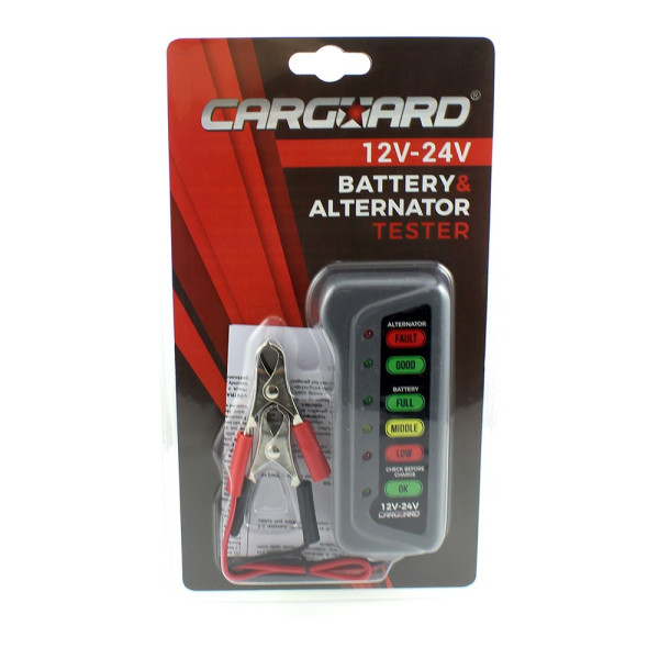 Tester pentru baterie si alternator / 12V – 24V / cu indicatori LED - CARGUARD ǀ CBT001 - imagine 4