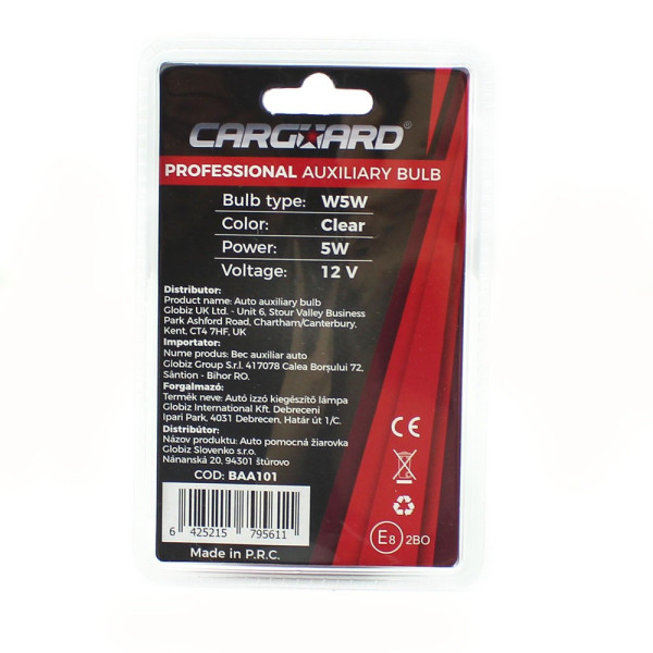 Set 2 becuri auto W5W - CARGUARD ǀ BAA101 - imagine 3