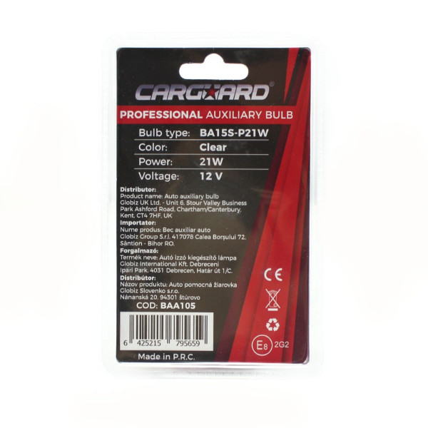 Set de 2 becuri P21W - incolor - CARGUARD ǀ BAA105 - imagine 3