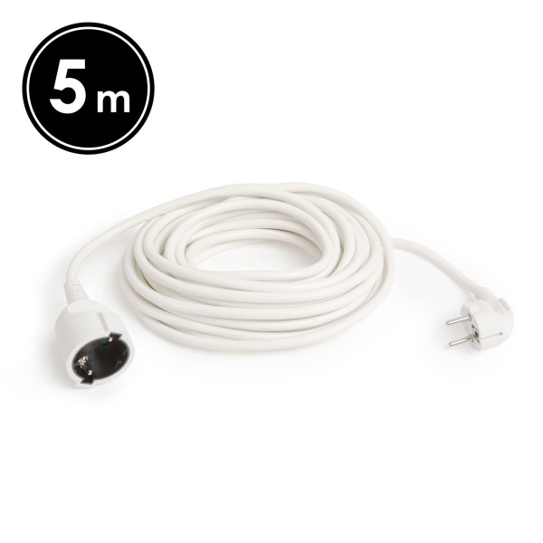 Cablu prelungitor, 3 x 1.0 mm², 5 m ǀ 20503WH