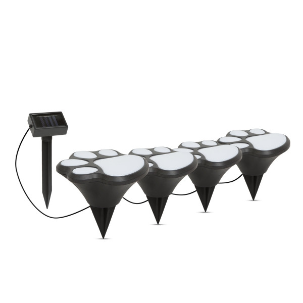 Lampa solara LED cu plexiglas - model amprenta de caine - plastic negru - 360 cm ǀ 11255 - imagine 2