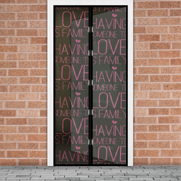 Perdea anti-tantari pt. usi cu inchidere magnetica, 100 x 210 cm - „Love” ǀ 11398M - imagine 3