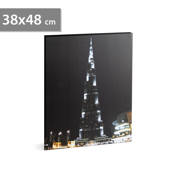 FAMILY POUND - Tablou cu LED - "Burj Kalifa", 2 x AA, 38 x 48 cm ǀ 58018J