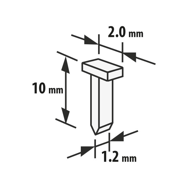 Capse - 1,2 x 2 x 10 mm - 2000 buc. ǀ 10443C - imagine 2