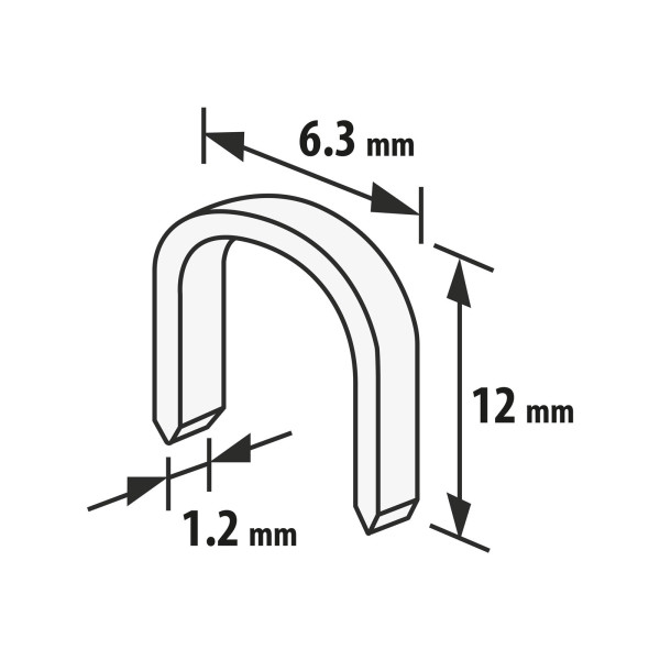 Capse - 1,2 x 6,3 x 12 mm - 1000 buc. ǀ 10443B - imagine 2