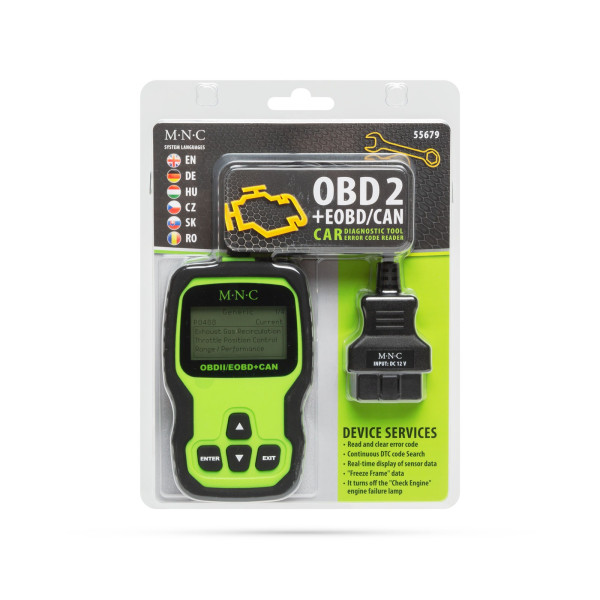 MNC - Aparat de diagnosticare auto - cititor de cod de eroare OBD2 -12V ǀ 55679 - imagine 3