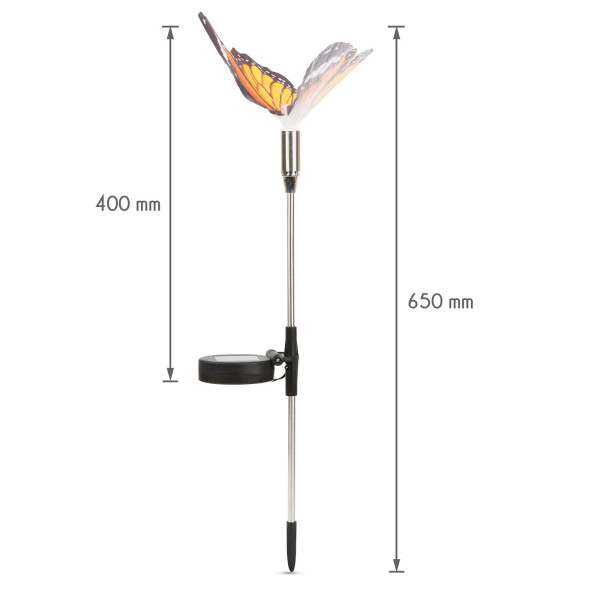 Lampa solara LED - model Fluture - 65 cm - Garden of Eden ǀ 11387C - imagine 4