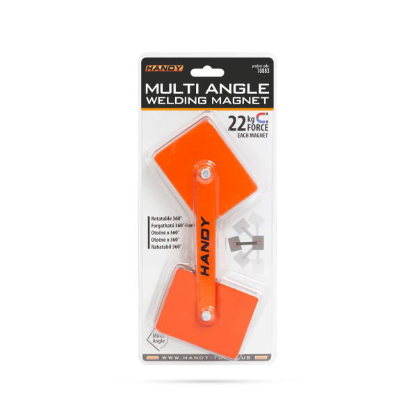 HANDY - Magnet de fixare dublu, articulat, pentru sudura - reglabil 360° - 22 kgf / magnet ǀ 10883 - imagine 5