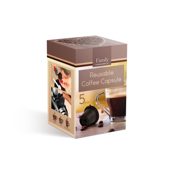 Family - Capsule de cafea reincarcabile, pentru aparate Nespresso - 5 buc. / pachet ǀ 57368 - imagine 4