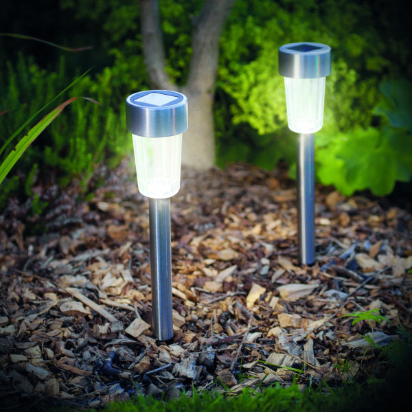 Lampa solara LED pentru exterior - 190 x 45 mm, metal ǀ 11702A