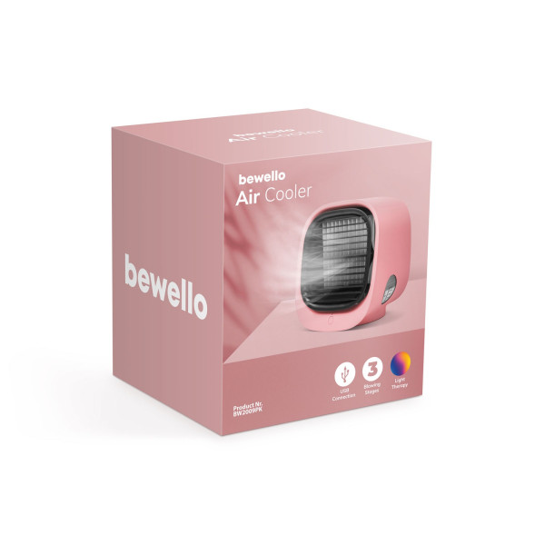 Bewello - Mini-ventilator portabil cu functie de racire - USB - Roz ǀ BW2009PK - imagine 3