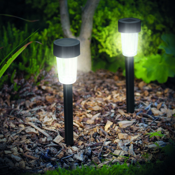 Garden of Eden - Lampa solara LED pentru exterior - 300 x 45 mm, Material plastic - negru ǀ 11701A