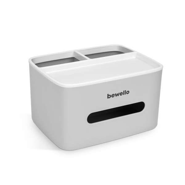 Bewello - Suport-dozator pentru batiste si servetele de hartie - alb - 205 x 160 x 120 mm ǀ BW3006