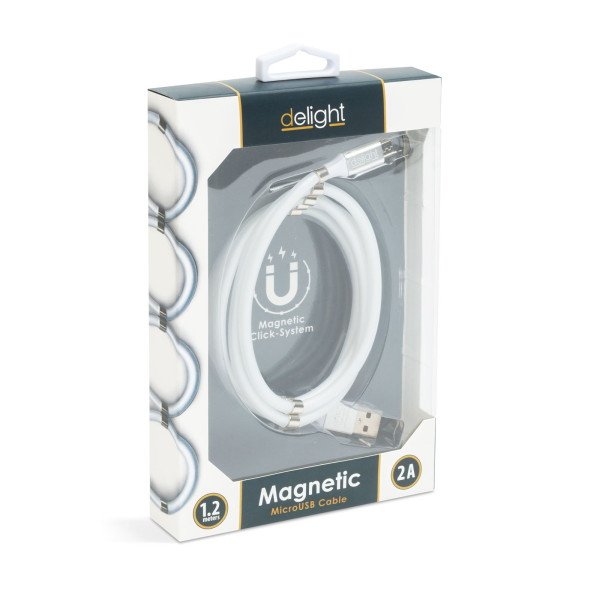 Cablu de date - MicroUSB - 2A - magnetic ǀ 55446M-WH - imagine 5