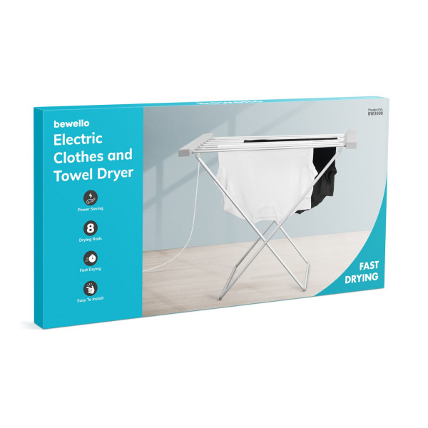 Uscator electric de haine si prosoape - 230V, 100W ǀ BW3000 - imagine 3