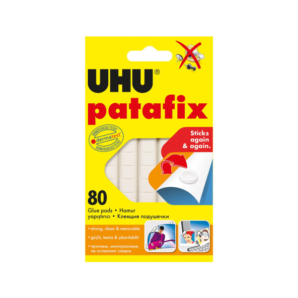 UHU Patafix lipici alb din plastic - 80 buc / pachet ǀ U39125